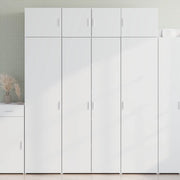 Credenza-Buffet-Armadio da cucina Bianca 80x42,5x185 cm in Legno Multistrato 530264
