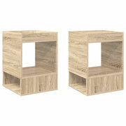 Tavolino 2 pz | Tavolo laterale Rovere Sonoma 40 x 40 x 56 cm Legno multistrato