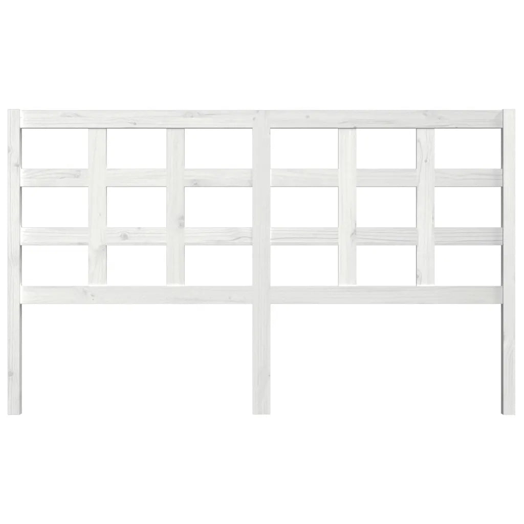 Testiera per Letto-Testata-Testiera Decorativa Bianca 165,5x4x100 cm Legno Massello di Pino 669463