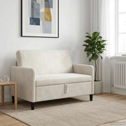 Divano con Storage Crema 122 x 78 x 87 cm Poliestere 42036913