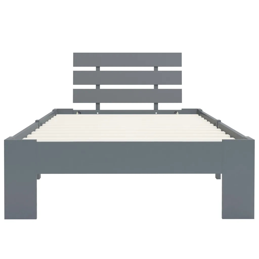 Giroletto senza Materasso Grigio 100x200 cm in Legno di Pino 283167