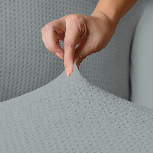 Copridivano Elasticizzato 3 Posti in Poliestere Iris Grigio Chiaro