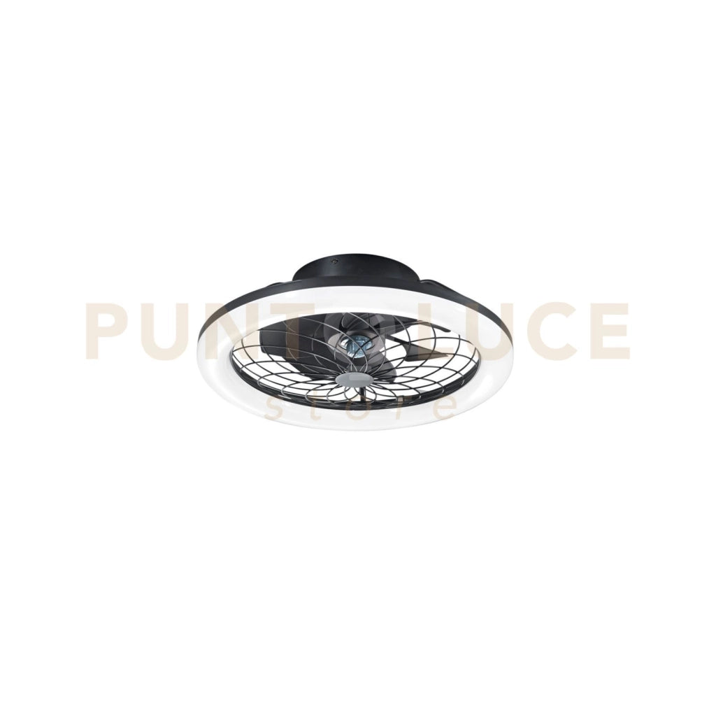 PLAFONIERA LED VENTILATORE ETESIA NERO 40W 5500LM CCT 3000K Luce calda,4000K Luce naturale,6500K Luce fredda CON TELECOMANDO RF 49X17CM