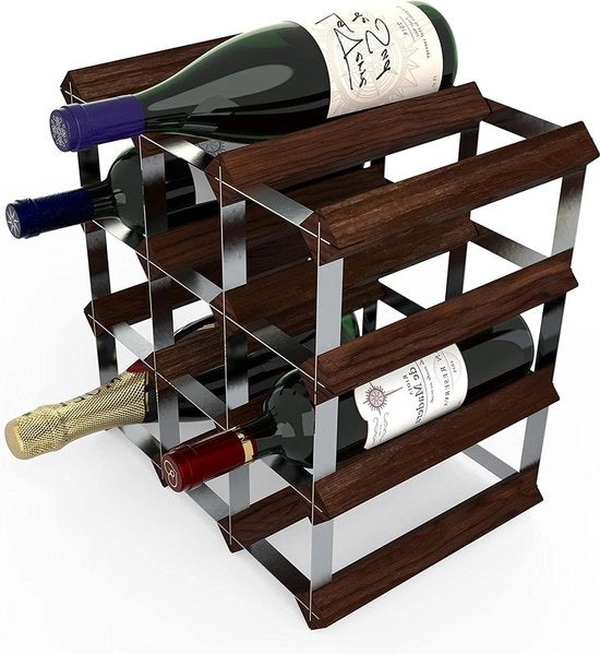 Kit di conservazione delle bottiglie di vino in pino scuro FSC - Tradizionale e Sostenibile