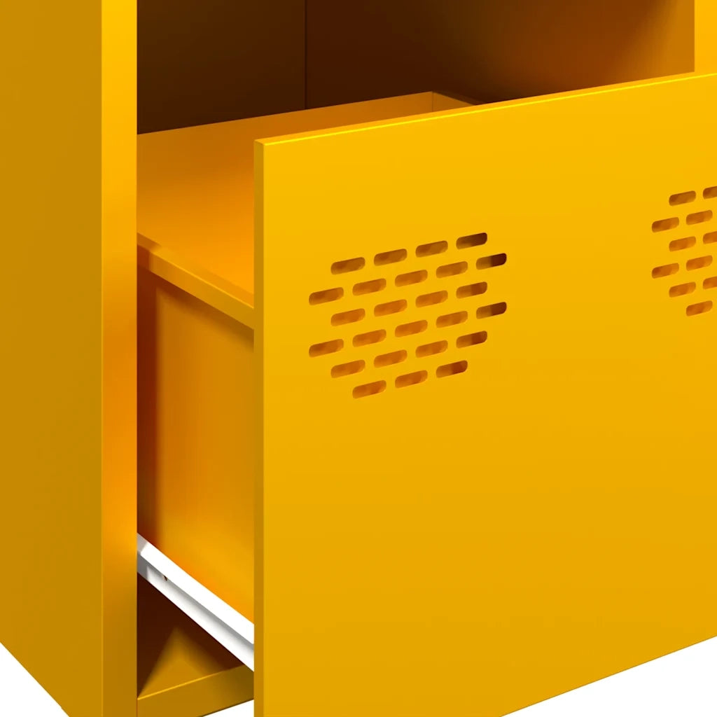 Credenza Giallo Senape 39x35x103,5 cm in Acciaio