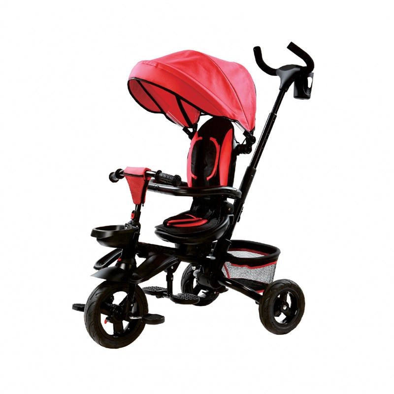 Triciclo per Bambini, Pieghevole, Eta 1+ Anno, Ruota Anteriore e Due Posteriori, Pedali di Movimento e Appoggio, Soluzio