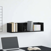 Scaffale da parete con lo scaffale Rovere Nero 75 x 18 x 18 cm 862461