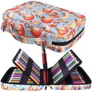 Etui per Pennarelli con Grande Capacità - Impermeabile - Cinturino per Pennarelli - Etui con 72 Fessure - Duraturo - Resina di Poliester Oxford - Etui per Pennarelli