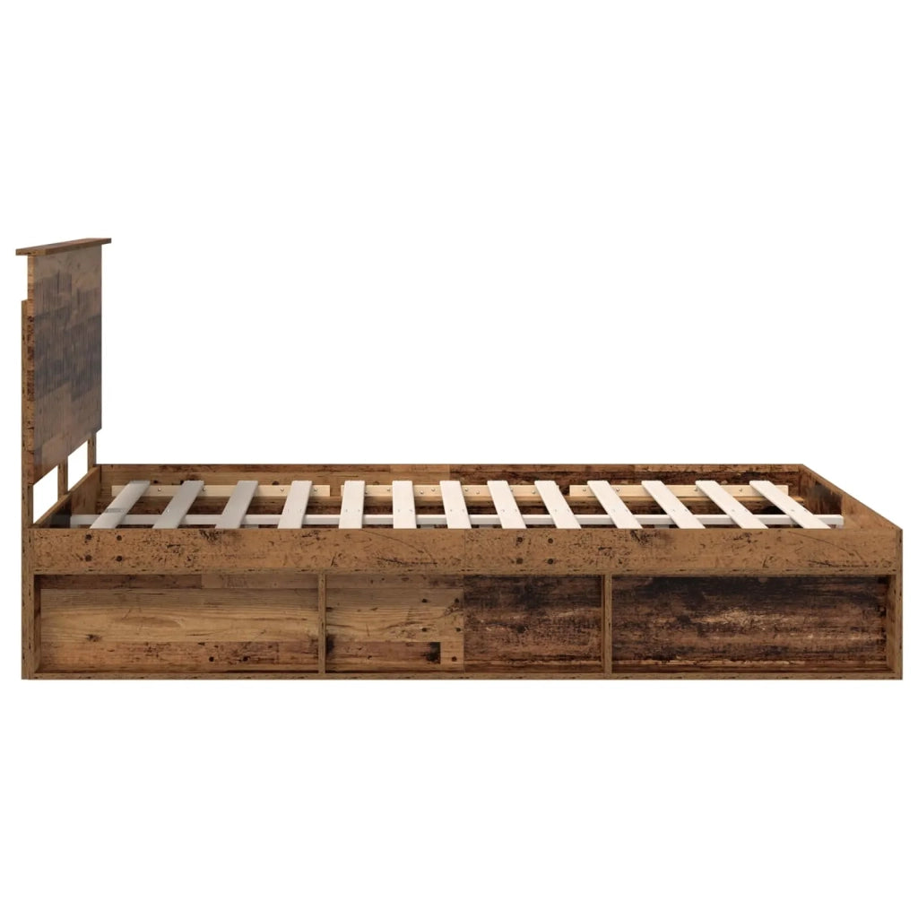 Struttura del letto Legno vecchio 140 x 190 cm Pino massello