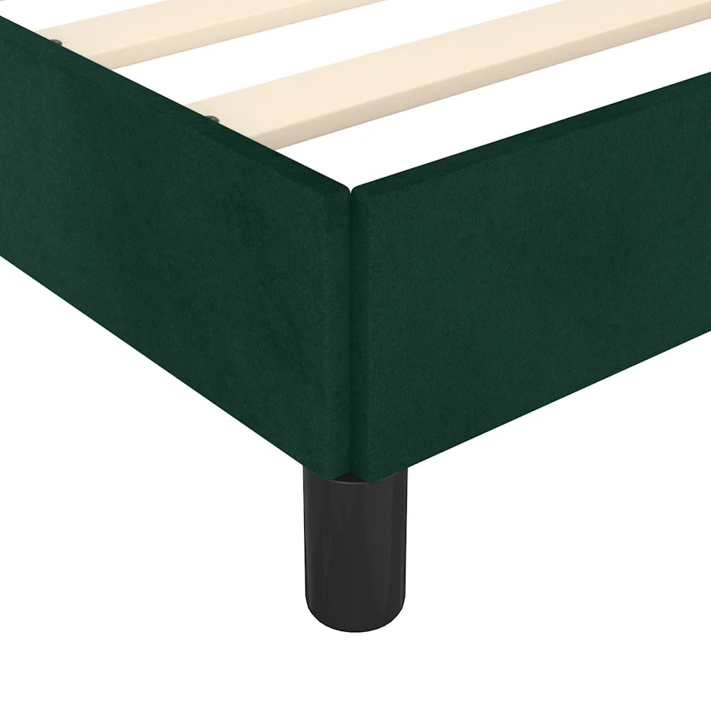 Giroletto senza Materasso Verde Scuro 120x200 cm in Velluto