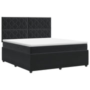 Letto box spring con materasso Nero 140 x 200 cm Velluto 3454627