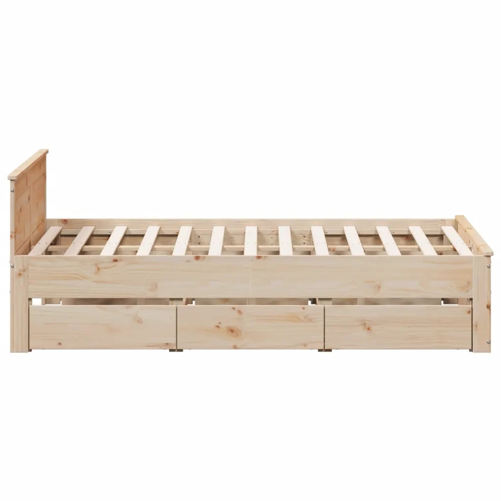 vidaXL Letto senza Materasso con Testiera 160x200 cm in Legno di Pino