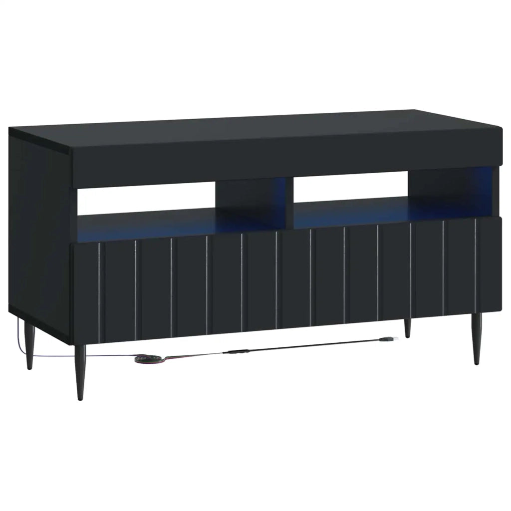 Mobile TV LED a 5 pezzi Nero Legno ingegnerizzato 3416514