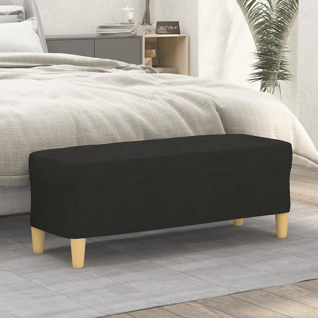 Panca Nera 100x35x41 cm in Tessuto CFW5221168