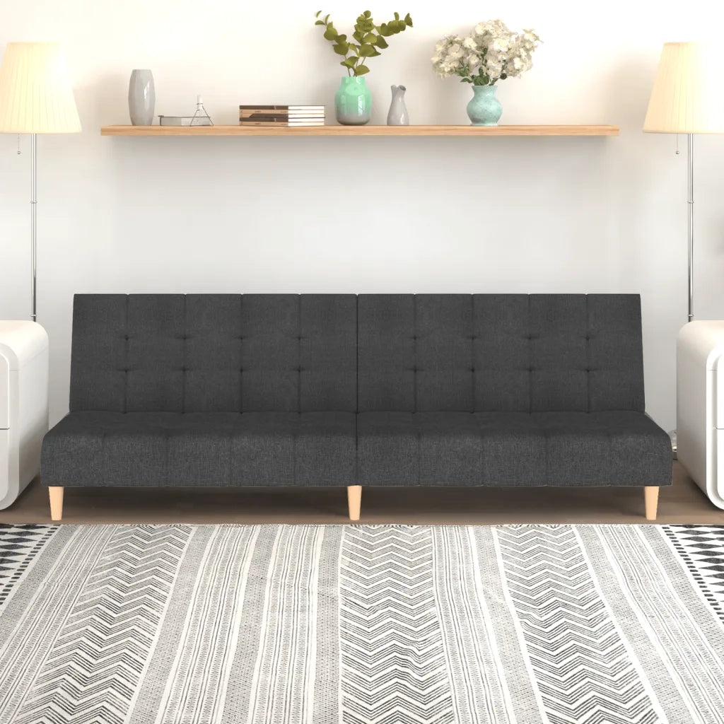 Divano Letto a 2 Posti-Sofa Letto 2 Posti-Daybed Grigio Scuro in Tessuto 495418