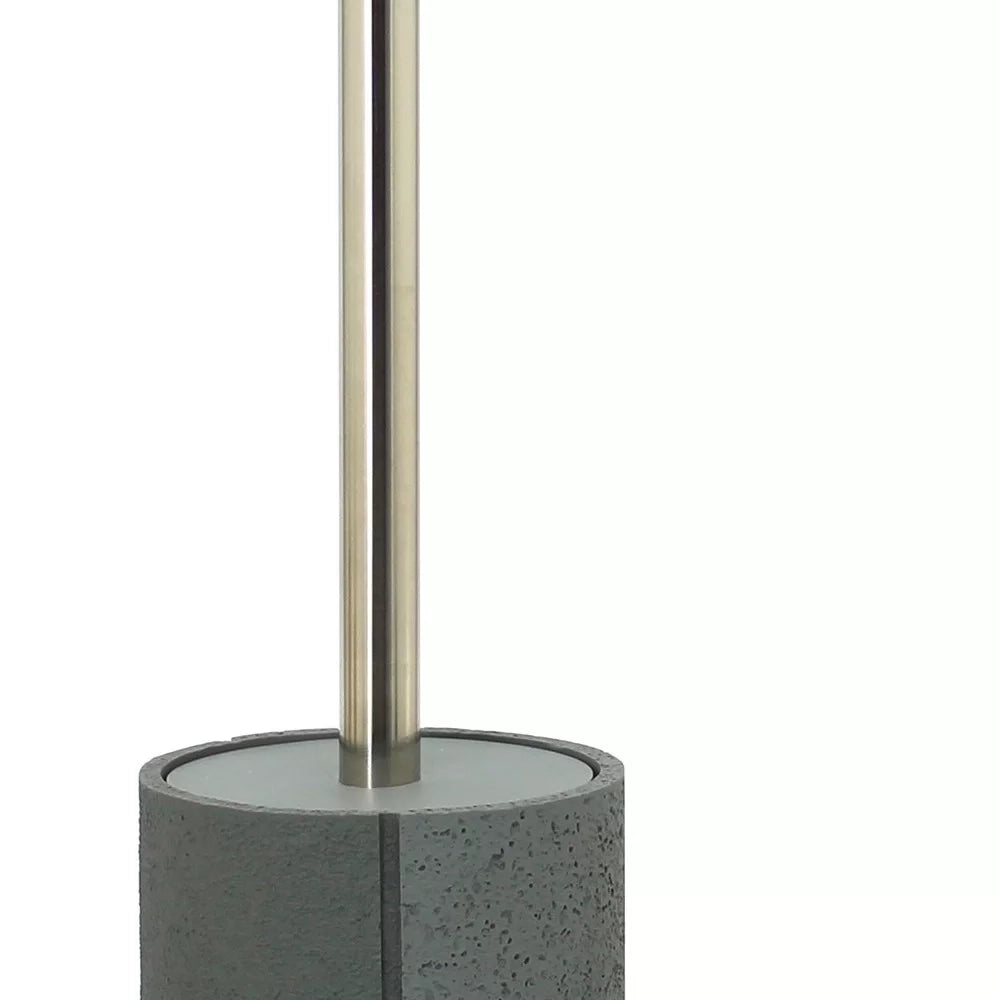 Portascopino in poliresina grigio - serie Pietra