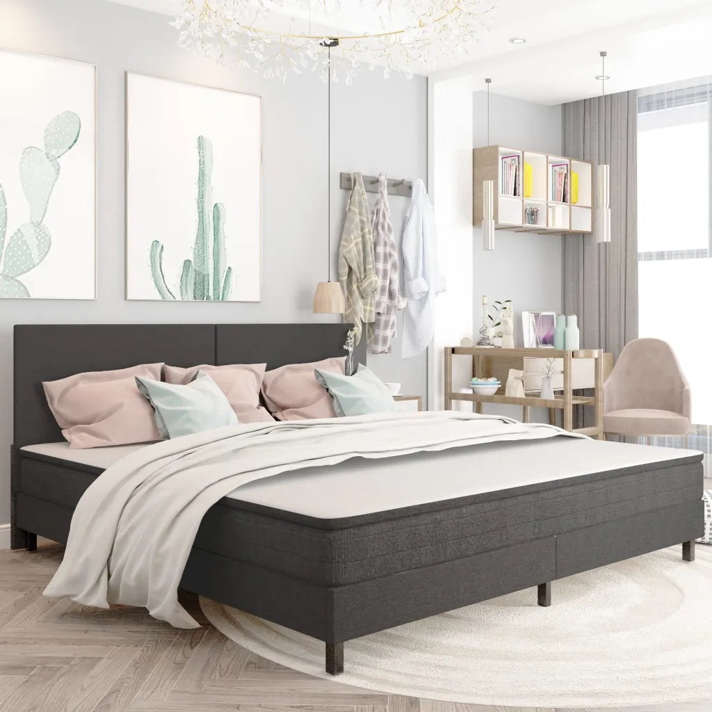 Testiera Letto Grigio Scuro in Tessuto 200x200 cm 287471