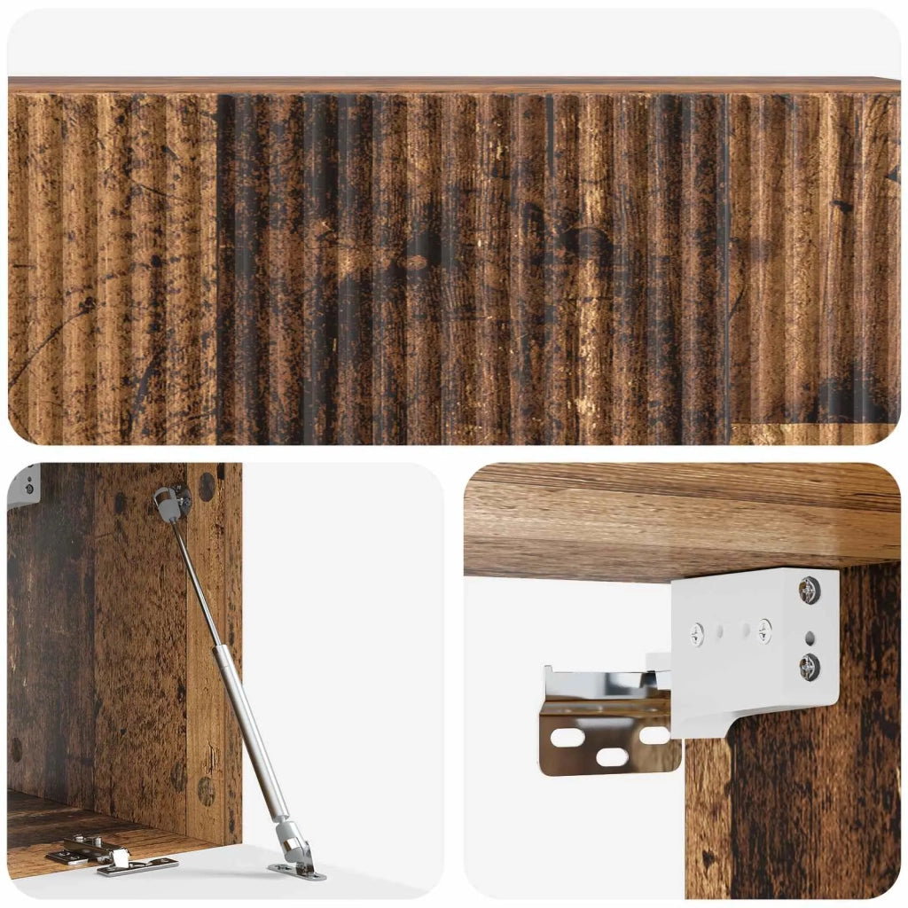 Mobile Porta TV da Muro Legno antico 98 x 31 x 30 cm