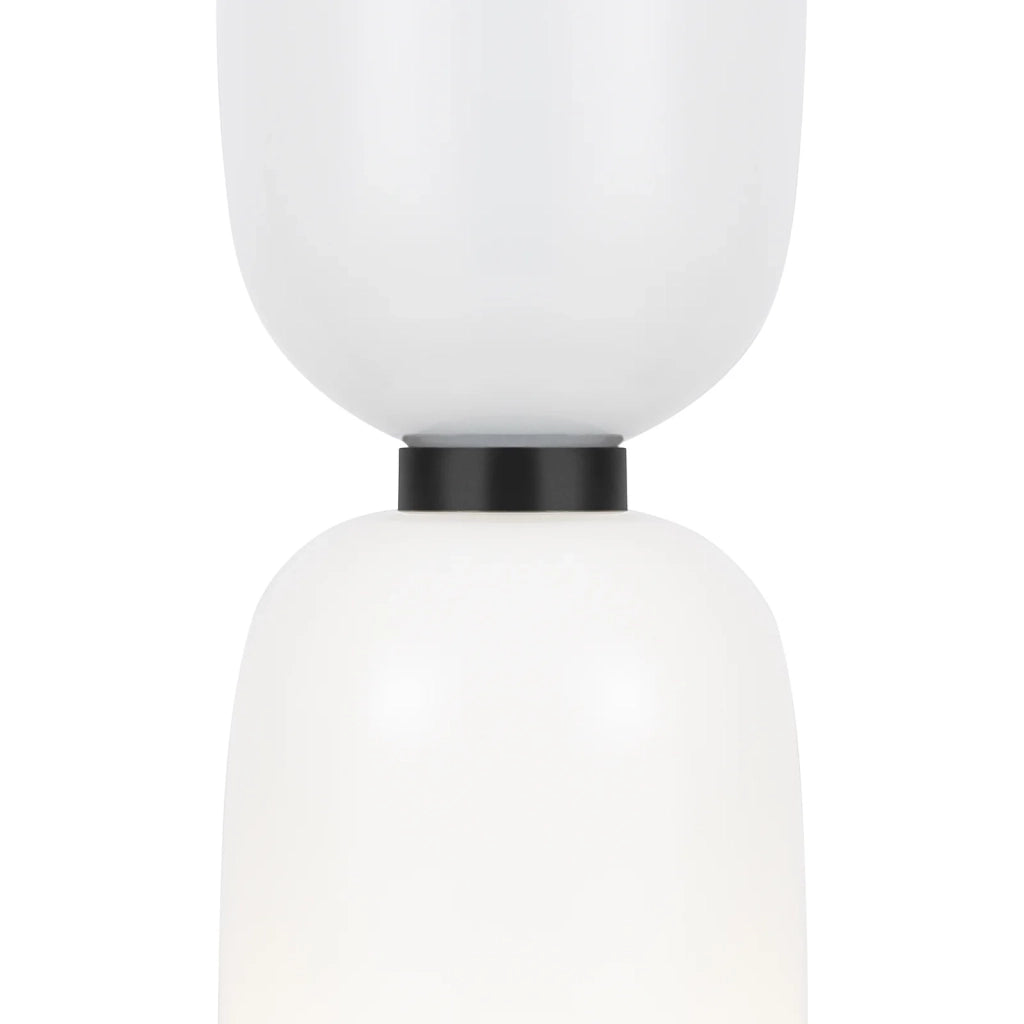 Maytoni Lampadario moderno Memory 1 luce E14 nero metallo vetro