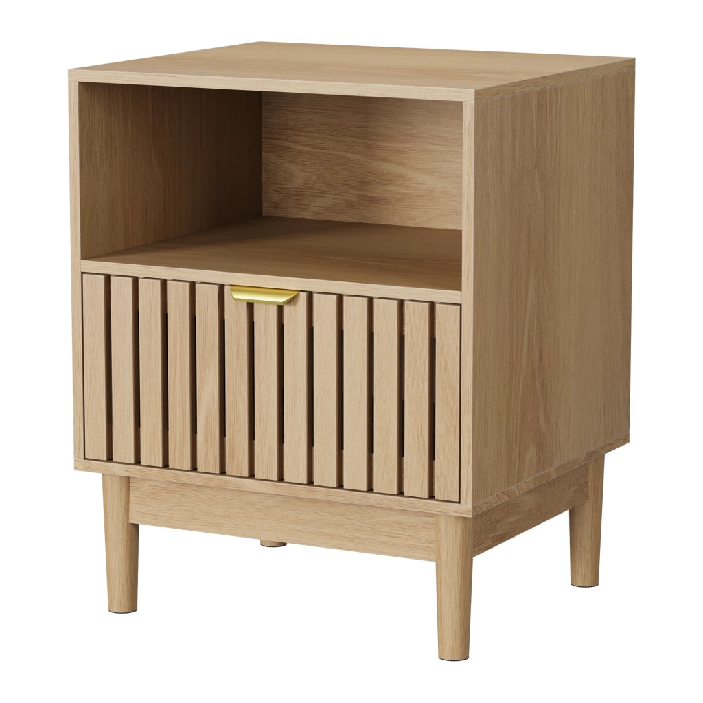 Comodino in Rovere con Cassetto ¨C MINIMAL ¨C 45x39x56,5 cm