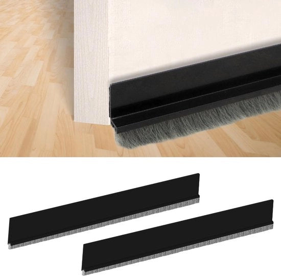 Doppia striscia di gomma Deurrubber - Protezione efficace contro la nebbia e il freddo - Autoadesivo - 2 pezzi - 5 x 100 cm - Materiale morbido e duraturo - Striscia di gomma Deurrubber