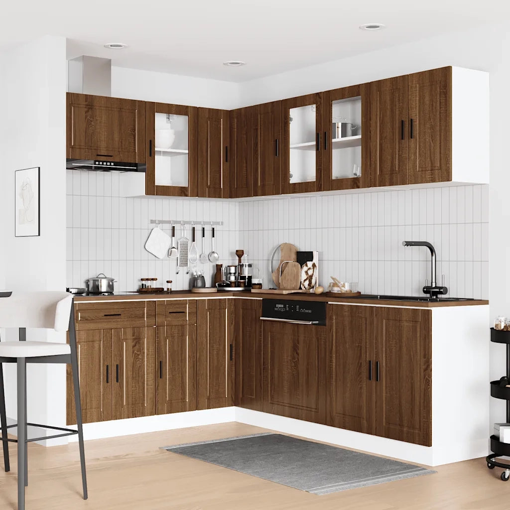 Set Mobili da Cucina 11 pz Porto Rovere Marrone in Truciolato 3314908