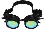 Occhiali Steampunk con Lenti Caleidoscopio - Resistenti a Urto - Supporto Nasale Regolabile - Leggeri - Design Retro - Occhiali da Goggles