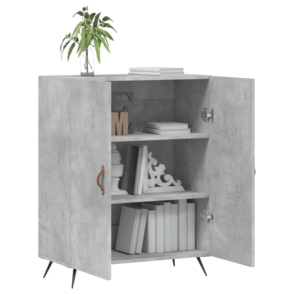 Credenza Grigio Cemento 69,5x34x90 cm in Legno Multistrato 827696