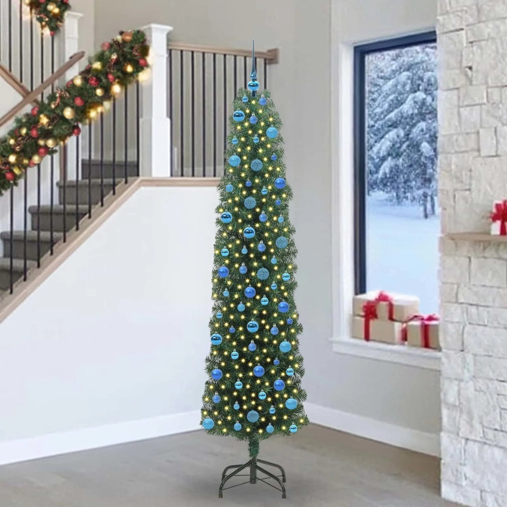 Albero di Natale artificiale con 300 LED Verde 240 cm 3394976