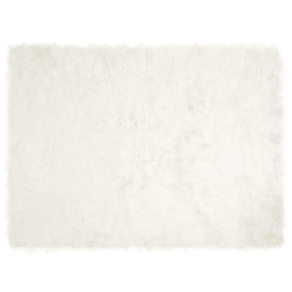 Tappeto in finta TAFALLA Bianco 160 x 230 cm Poliestere