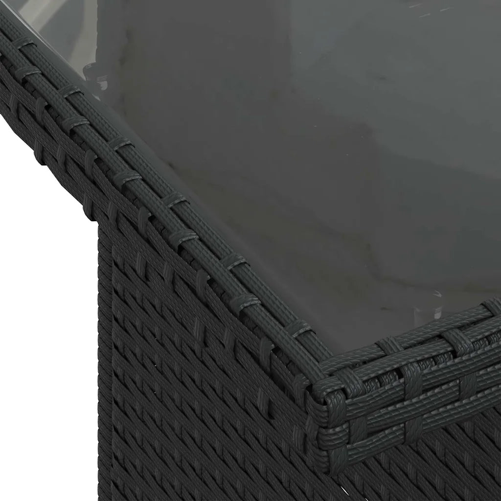 Set Divani da Giardino con Cuscini 7pz Nero Polyrattan 3268676