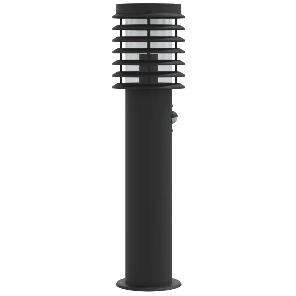 Lampada da Terra per Esterni Sensore Nera 60 cm in Acciaio CFW7483807