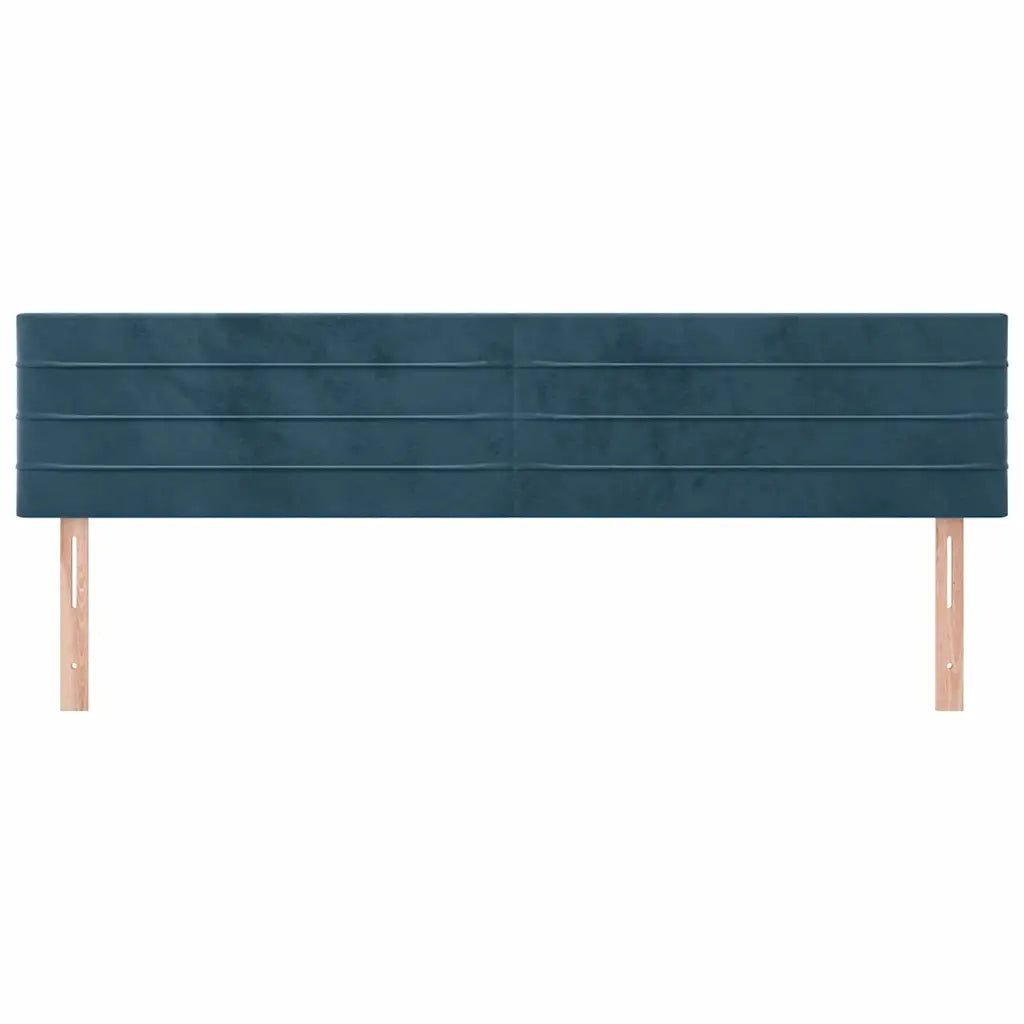 Testiera Blu Scuro 180x5x78/88 cm in Velluto 346184