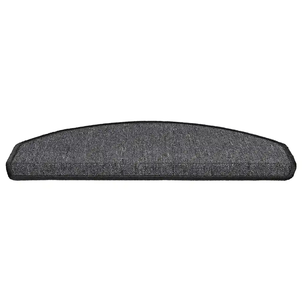 Tappetini per scale 20 pz 65x24x4 cm Antracite Semicircolari Grandi