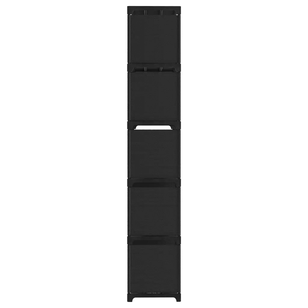 Mobile per 15 Scatole a Cubo Nero 103x30x175,5 cm in Tessuto 322618