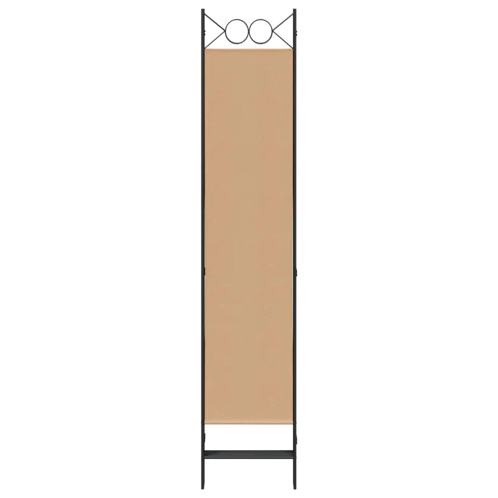 Divisorio Ambienti | Divider per stanze | Paravento a 5 Pannelli Beige 200 x 200 cm Tessuto