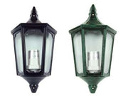 LANTERNA A PARETE MODELLO BERLINO  60w IP44 mm.192x103x355h. verde anticato    SYNTESY