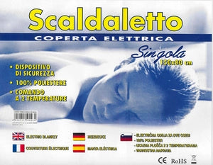 Scaldaletto scaldasonno coperta termica singola cm. 80x150