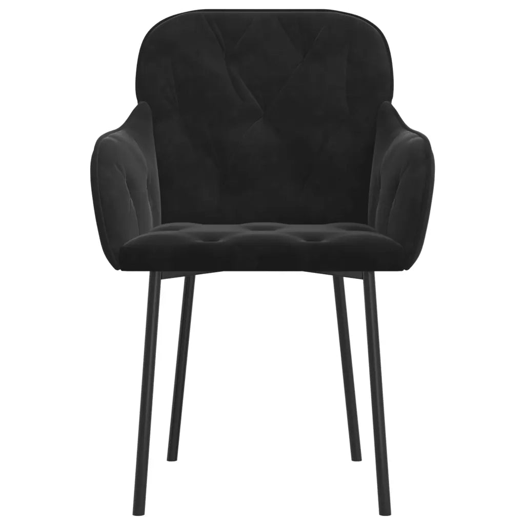 Sedie da Pranzo 2 pz Nere in Velluto cod mxl 66174