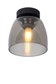 Faretto soffitto Lucide Tyler vetro G9 33W nero trasparente