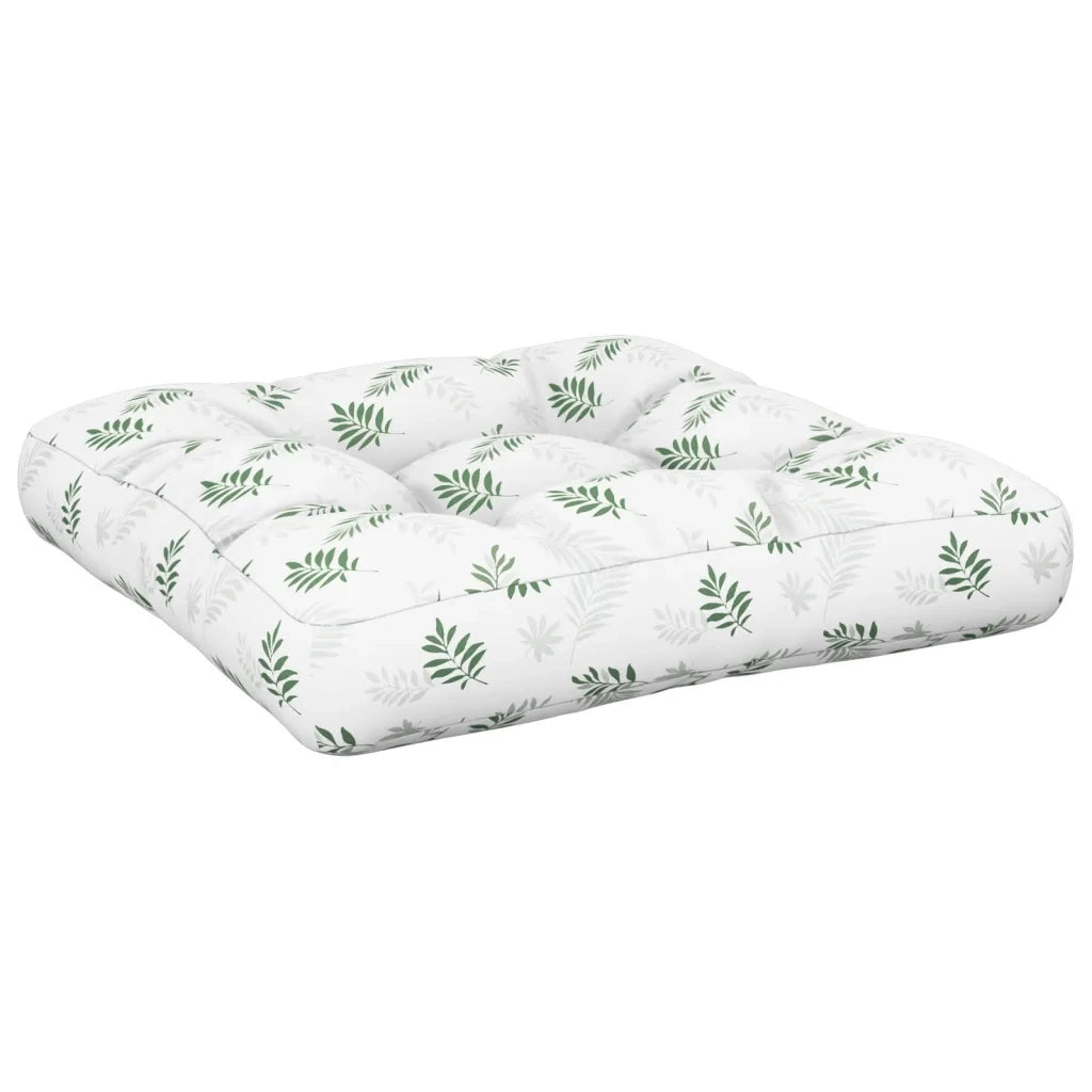 Cuscino Pallet Motivo a Foglie 60x61,5x10 cm in Tessuto Oxfordcod mxl 70440