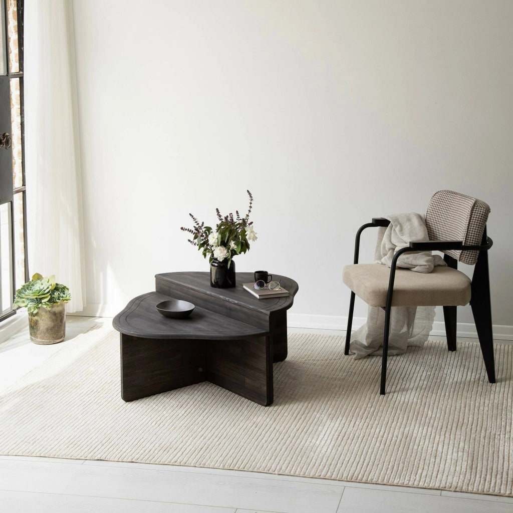 Tavolino da salotto Emiri, Tavolo basso da caffè, Portariviste per divano, Ripiano da soggiorno, 90x90h40 cm, Antracite