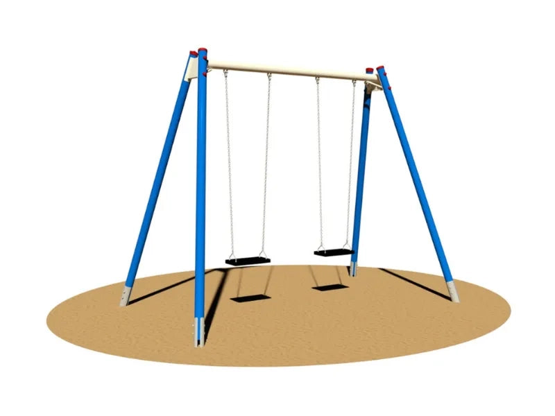 Altalena Jenny 2 posti 991 Giochipark acciaio zincato EN 1176 h280cm - Piano/gabbia