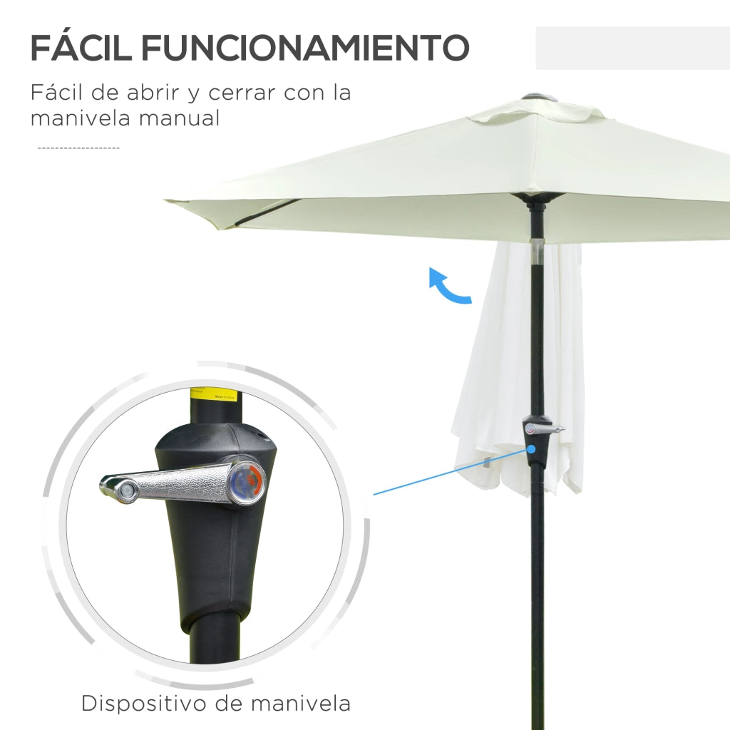 Ombrellone da Giardino ¨C Zephmum ¨C Crema ?230x216 cm Impermeabile