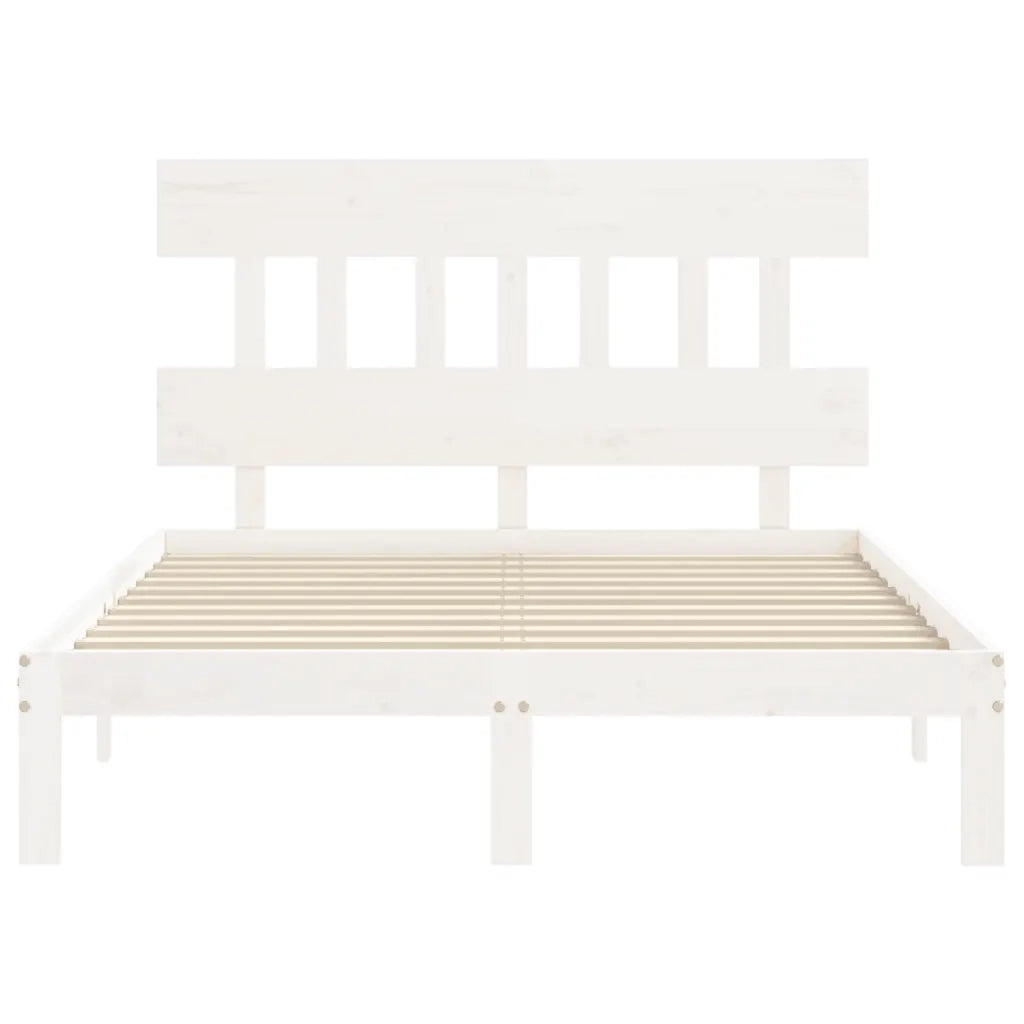 Giroletto senza Materasso Bianco 140x200 cm Legno Massello Pino