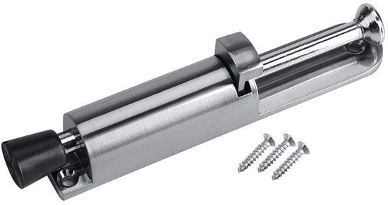 Sostegno Porta in Acciaio Inossidabile - Reticolo Zinco - Resistente alla Flessione - Piastra in Gomma - 20 cm - Progettazione Sostenibile - Fermori Porta