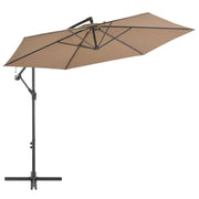 Ombrellone da giardino a sbalzo con palo in alluminio 300 cm tortora 02_0008652