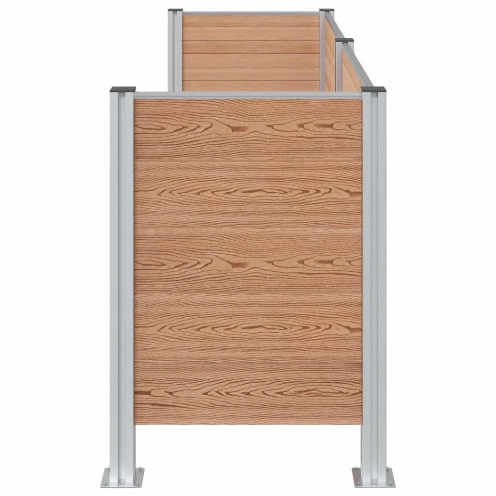 Recinzione Contenitore per Rifiuti Marrone 237 x 85 x 115 cm 3429266