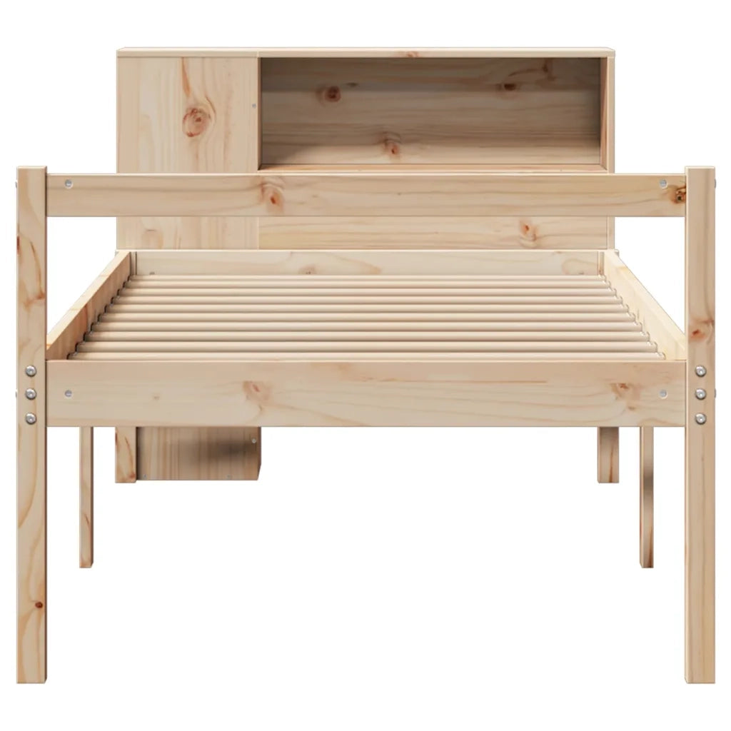 Giroletto con Libreria senza Materasso 75x190 cm in Legno Pino 3321988