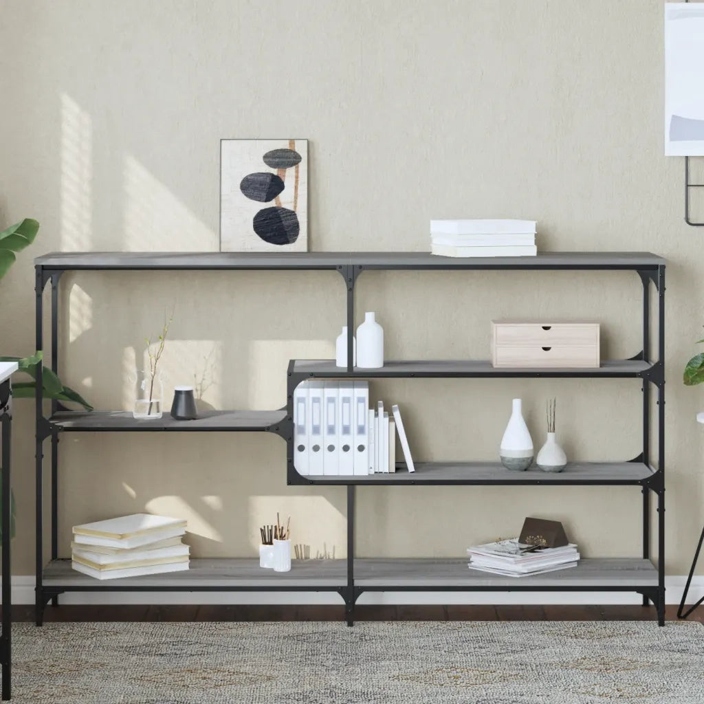 Tavolo Consolle | Tavolo d'Ingresso Grigio Sonoma 160x32x95 cm in Legno Multistrato